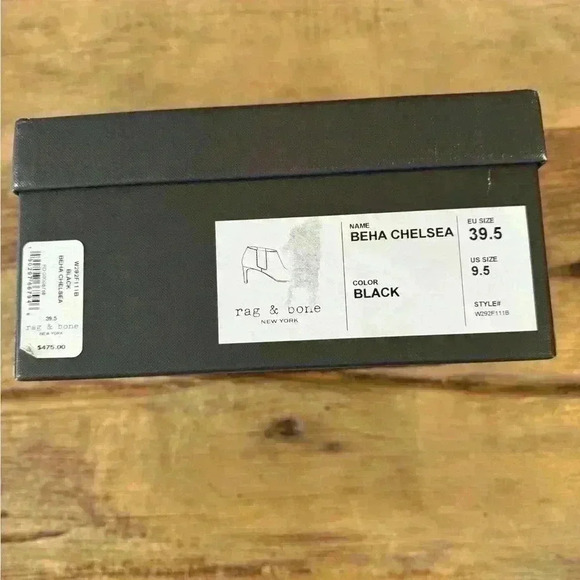 Rag & Bone Beha Chelsea Booties ~ Black ~ 9.5 / 39.5 ~ NEW IN BOX W/DUST BAG! - Picture 3 of 11